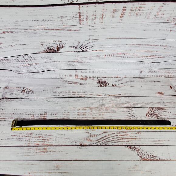 Coach Retro Brown Leather Belt with Solid Brass Square Buckle Size Large - Picture 9 of 10